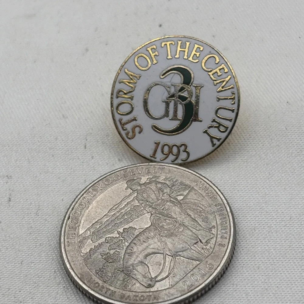 1993 GPI Greenman-Pedersen Inc. Storm Of The Century Florida Lapel Hat Pin